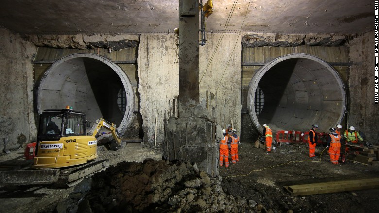 5/8 Work began on Crossrail in 2009 at Canary Wharf in East London&#39;s Docklands. It has meant significant development to some of London&#39;s most well-known stations, such as here at Paddington. 